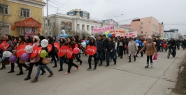 Первомайская демонстрация в Якутске Алексей Толстяков, YakutiaMedia