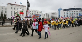 Первомайская демонстрация в Якутске Алексей Толстяков, YakutiaMedia