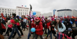 Первомайская демонстрация в Якутске Алексей Толстяков, YakutiaMedia