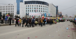 Первомайская демонстрация в Якутске Алексей Толстяков, YakutiaMedia