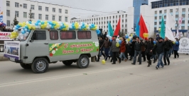 Первомайская демонстрация в Якутске Алексей Толстяков, YakutiaMedia