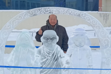 О необычном участнике экстремального марафона &quotПолюс Холода&quot Из личного архива Хотойук Далчан