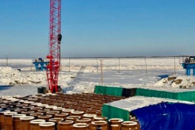 На площадке строительства Ленского моста начаты работы к дноуглублению русла пресс-служба главы и правительства РС (Я)