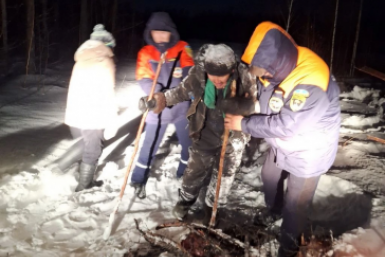 Двое жителей Верхневилюйского улуса спасены из снежной пурги Служба спасения РС (Я)