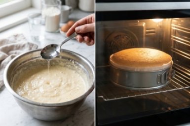 Секрет "высокого" бисквита: 1 ложка в тесто — и корж больше не осядет