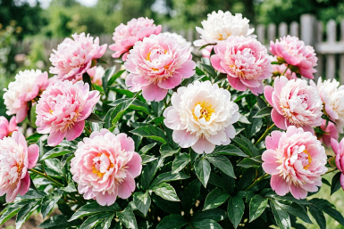 При появлении красных ростков пионам – обязательно: 2 ложки в воду – и роскошные бутоны видно из космоса