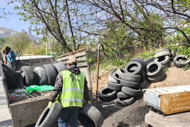 Владивосток масштабно очищается от автопокрышек пресс-служба администрации Владивостока