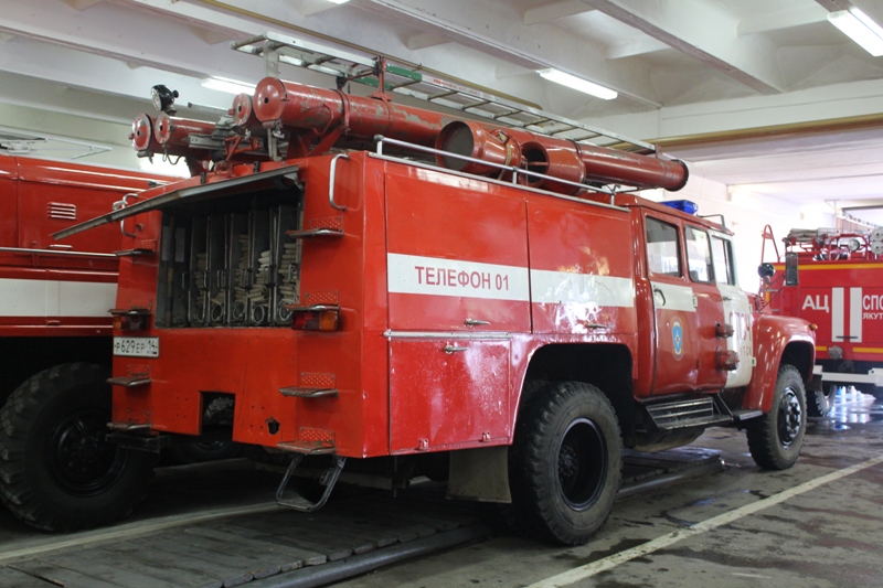 Один день с пожарными СПСЧ г. Якутска, Фото с места события собственное