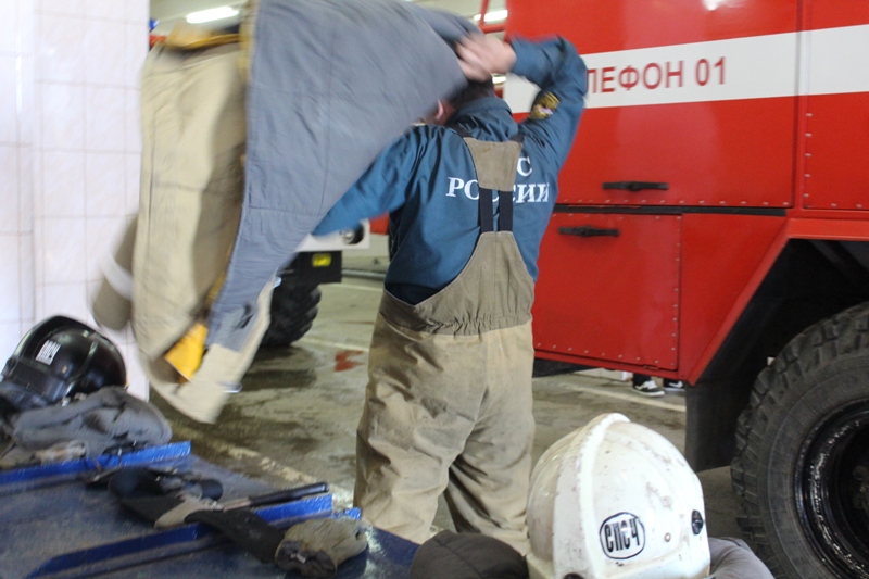 Один день с пожарными СПСЧ г. Якутска, Фото с места события собственное