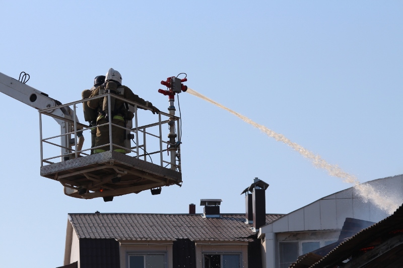 Один день с пожарными СПСЧ г. Якутска, Фото с места события собственное
