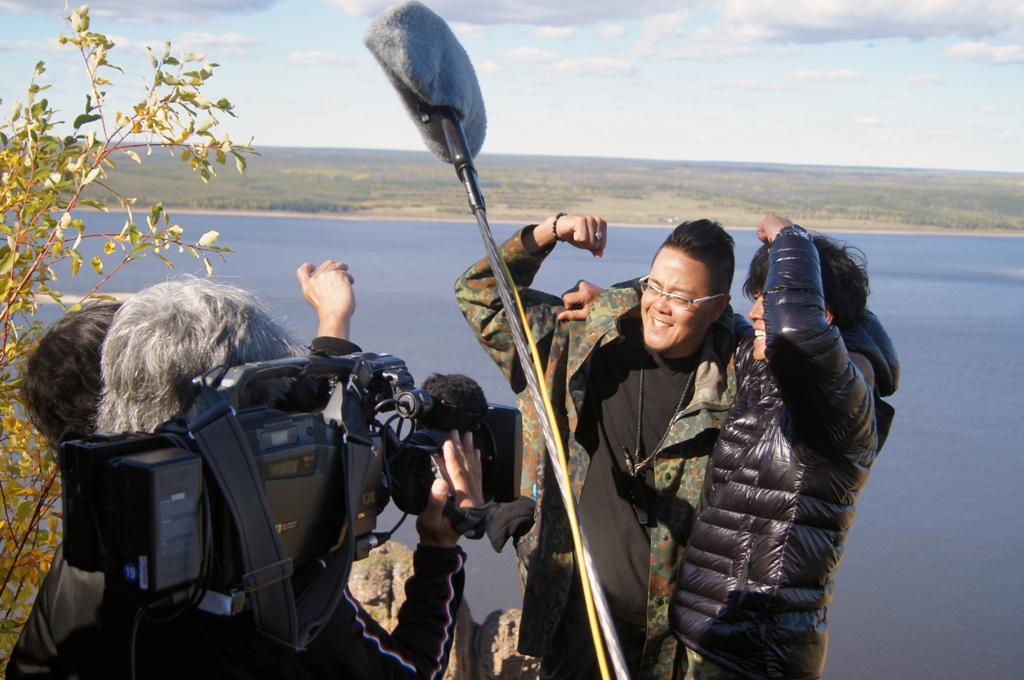 Ито Хидеаки на Ленских столбах, Фото с места события собственное