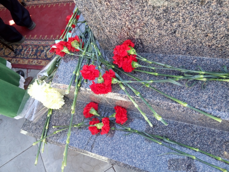 Имена 383 представителей университета увековечили в мемориале памяти якутским солдатам, Фото с места события собственное
