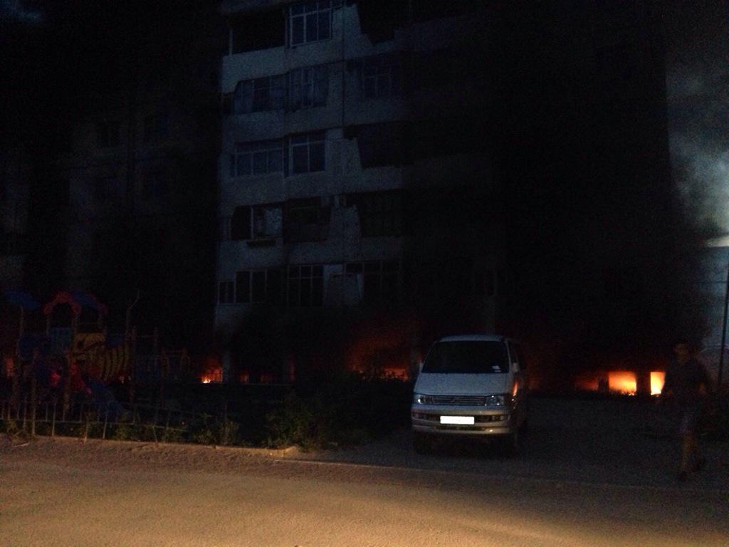 В минувшую ночь горел "поддом" одного из многоквартирных домов в 202 микрорайоне Якутска
